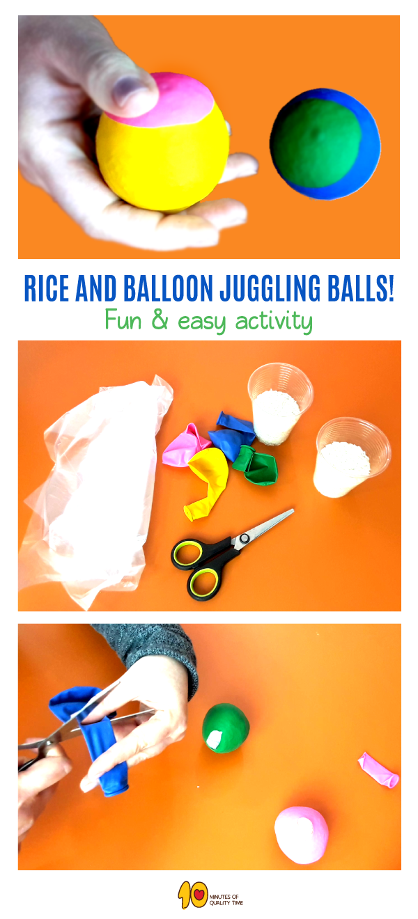 Rice and Balloon Juggling Balls