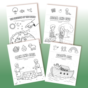 26 Genesis Bible Stories Cut, Paste & Color Activity Pack