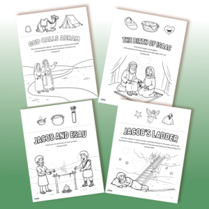 26 Genesis Bible Stories Cut, Paste & Color Activity Pack
